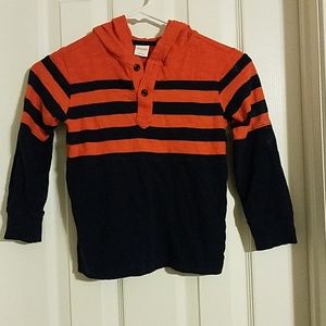 Boys long sleeve hooded shirt
